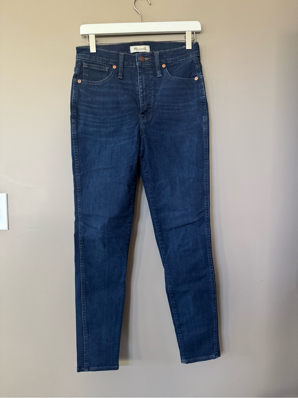 Madewell | 10 inch High-Rise Skinny Jeans in Dark Blue
